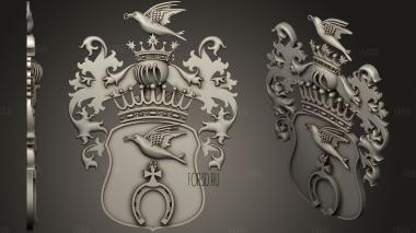 Coat of arms 22 stl model for CNC
